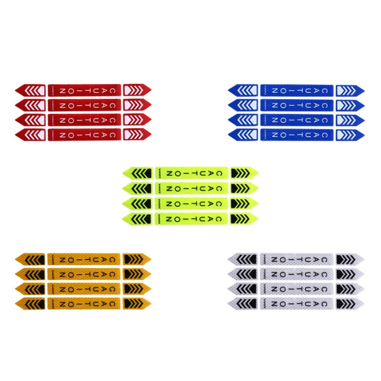 5sets Car Opening Door Anti-Collision Safety Warning Reflector(Diamond Yellow) - Warning Sticker by PMC TechLife | Online Shopping South Africa | PMC TechLife | Buy Now Pay Later Mobicred