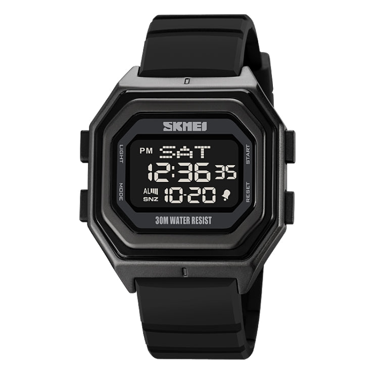 SKMEI 1875 Men Outdoor Electronic Watch Timing Multi-Functional Watch, Style: Silicone Band Black Machine - free shipping - PMC TechLife - Order now!