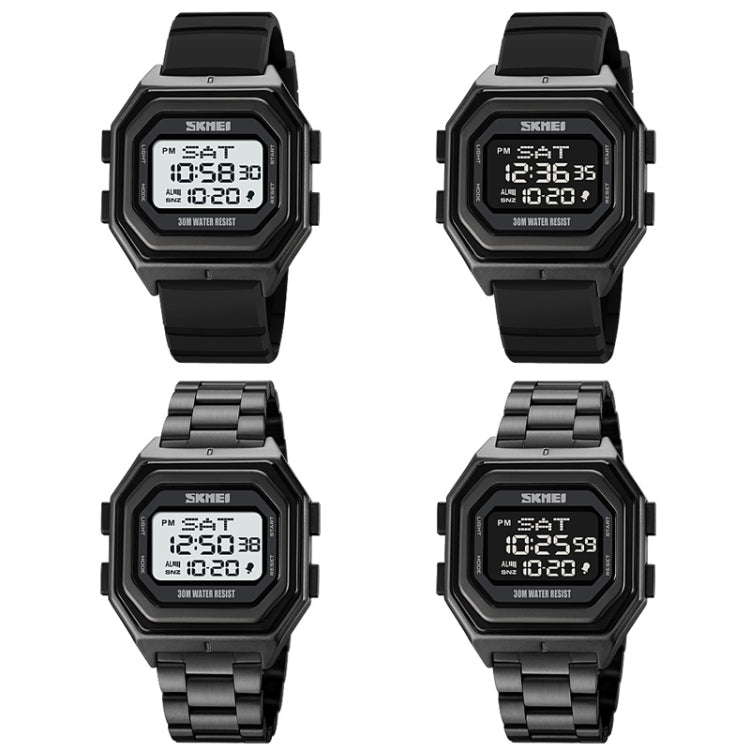SKMEI 1875 Men Outdoor Electronic Watch Timing Multi-Functional Watch, Style: Silicone Band Black Machine - free shipping - PMC TechLife - Order now!