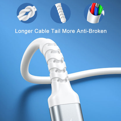 REMAX RC-C008  USB To 8 Pin 2.4A TPE Soft Anti-breakage Data Cable,Length 1m(White) - Normal Style Cable by REMAX | Online Shopping South Africa | PMC Jewellery | Buy Now Pay Later Mobicred