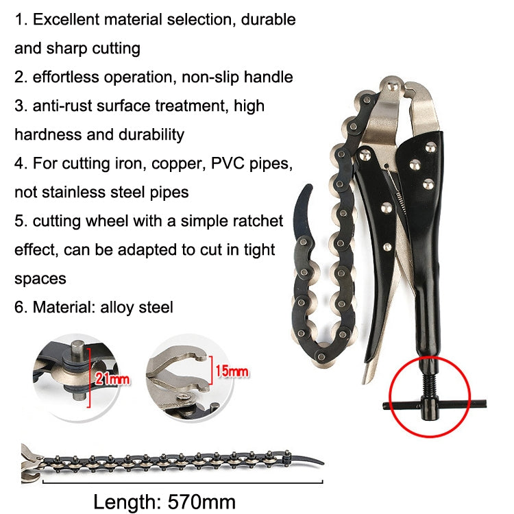 Auto Exhaust Chain Cutting Pliers Cut Copper and Aluminium Pipe Tools - Hand Tool Sets by PMC Jewellery | Online Shopping South Africa | PMC Jewellery