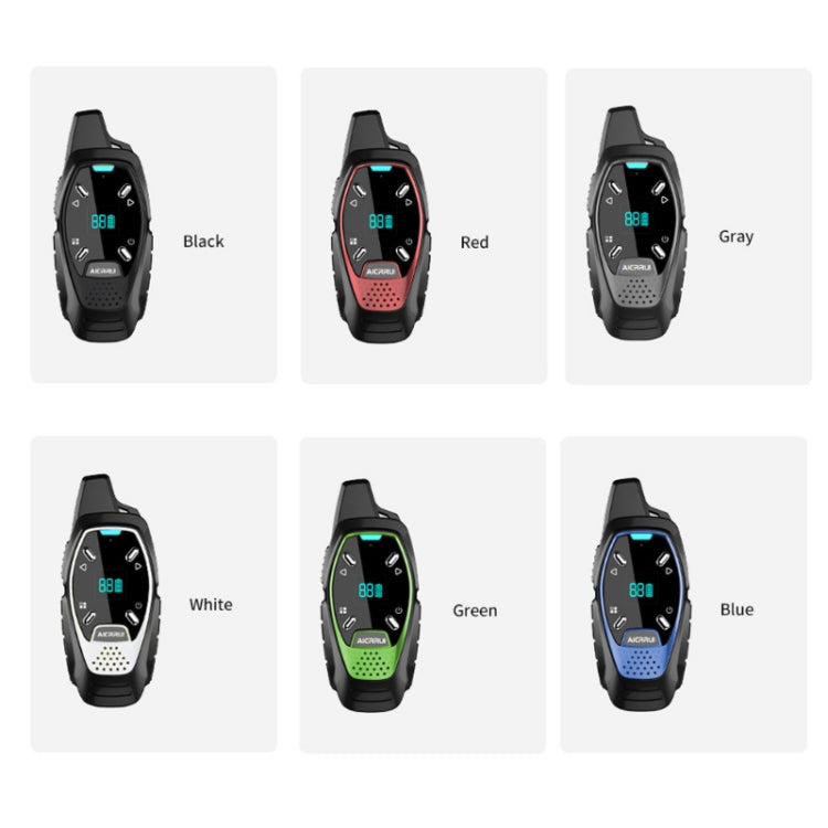 LED Display USB Charging Wireless Handheld Small Mini Walkie Talkie(Black) - Handheld Walkie Talkie by PMC TechLife | Online Shopping South Africa | PMC TechLife | Buy Now Pay Later Mobicred