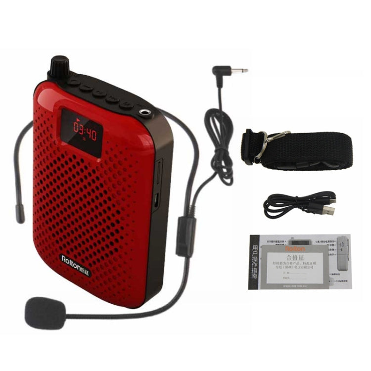 Rolton K500 Bluetooth Audio Speaker Megaphone Voice Amplifier Support FM TF Recording(Red) - Microphone by Rolton | Online Shopping South Africa | PMC Jewellery | Buy Now Pay Later Mobicred