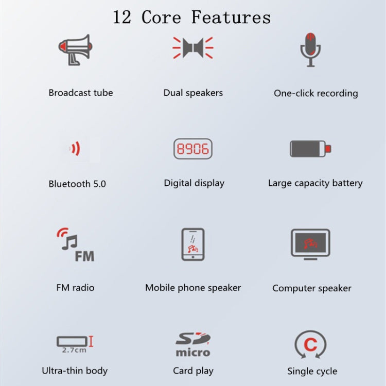 Rolton  K700 Bluetooth Dual-speaker Audio Speaker Megaphone Voice Amplifier(Rose Gold) - Microphone by Rolton | Online Shopping South Africa | PMC TechLife | Buy Now Pay Later Mobicred