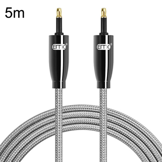 EMK QH4.0 Mini Toslink 3.5mm Interface SPDIF Audio Fiber Optical, Length: 5m(Black) - Audio Optical Cables by EMK | Online Shopping South Africa | PMC Jewellery | Buy Now Pay Later Mobicred