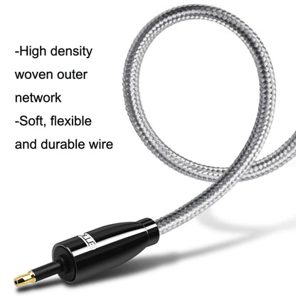 EMK QH4.0 Mini Toslink 3.5mm Interface SPDIF Audio Fiber Optical, Length: 8m(Black) - Audio Optical Cables by EMK | Online Shopping South Africa | PMC Jewellery | Buy Now Pay Later Mobicred