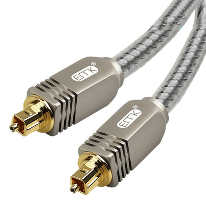 EMK YL/B Audio Digital Optical Fiber Cable Square To Square Audio Connection Cable, Length: 1m(Transparent Gray) - Audio Optical Cables by EMK | Online Shopping South Africa | PMC Jewellery | Buy Now Pay Later Mobicred