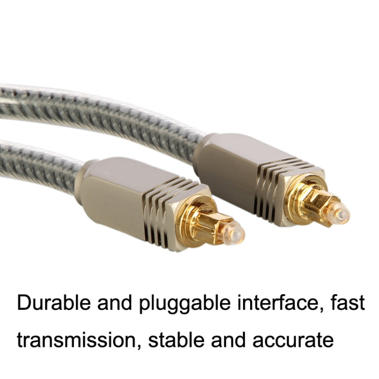 EMK YL/B Audio Digital Optical Fiber Cable Square To Square Audio Connection Cable, Length: 8m(Transparent Gray) - free shipping - PMC Jewellery - Order now!
