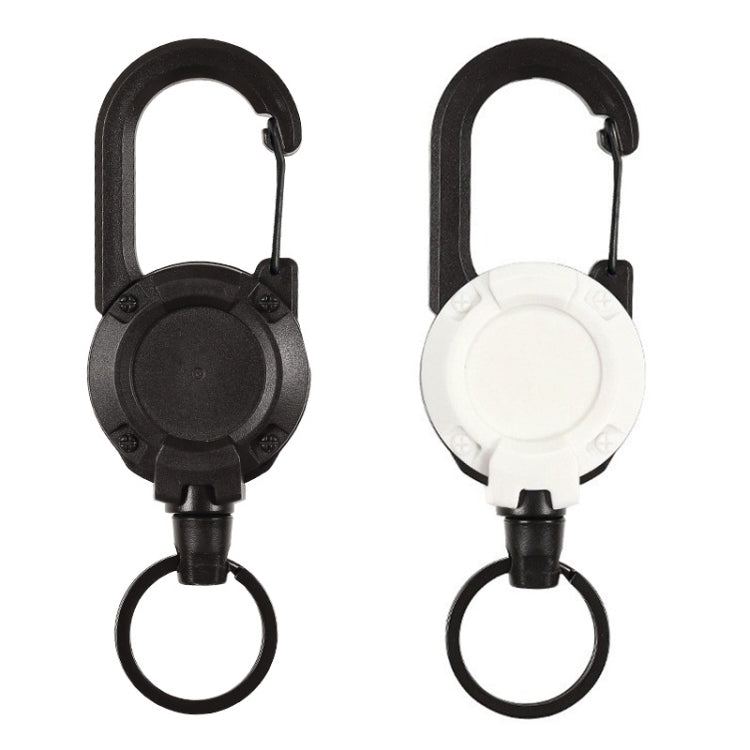 Backpack Carabiner Plastic Retractable Pull Badge Reel, Color: Black-Fiber Rope - Hooks by PMC TechLife | Online Shopping South Africa | PMC TechLife | Buy Now Pay Later Mobicred