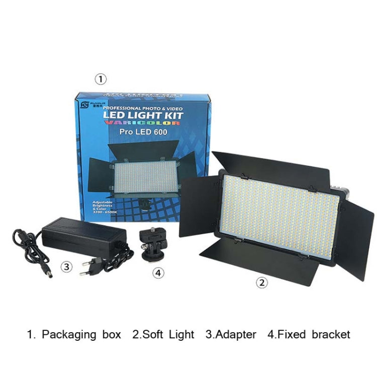 E600 3-color Temperature 40W 3200K-5600K LED Flat Panel Lights Live Broadcast Fill Light,EU Plug -  by PMC TechLife | Online Shopping South Africa | PMC TechLife | Buy Now Pay Later Mobicred