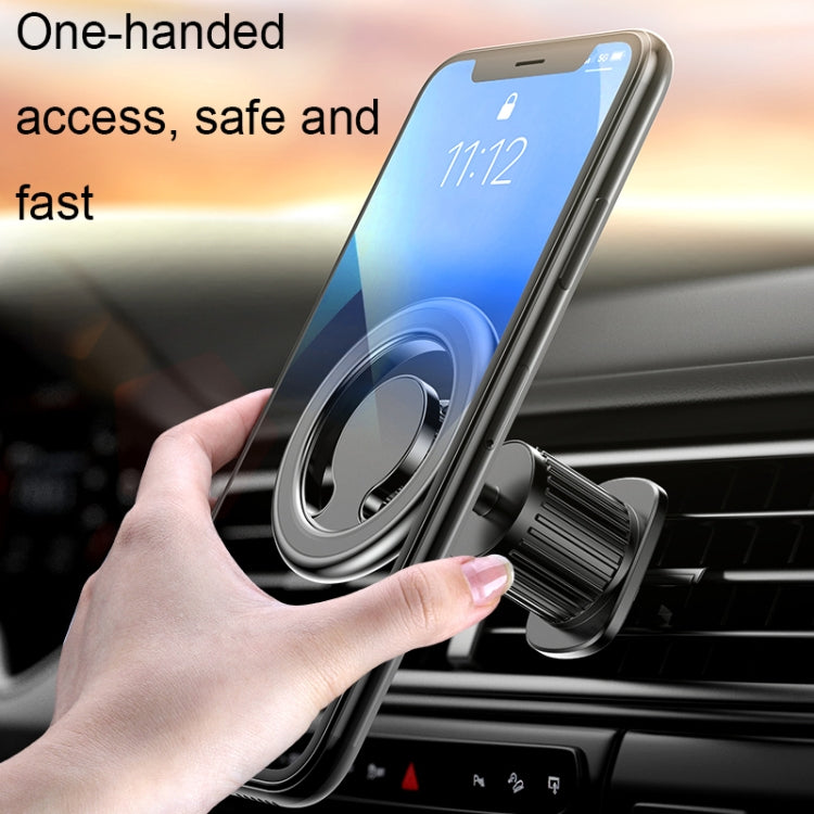 D19 Car Magnetic Mobile Phone Holder Rotatable Metal Navigation Bracket, Spec: Seat (Black) - Universal Car Holders by PMc TechLife | Online Shopping South Africa | PMc TechLife | Buy Now Pay Later Mobicred