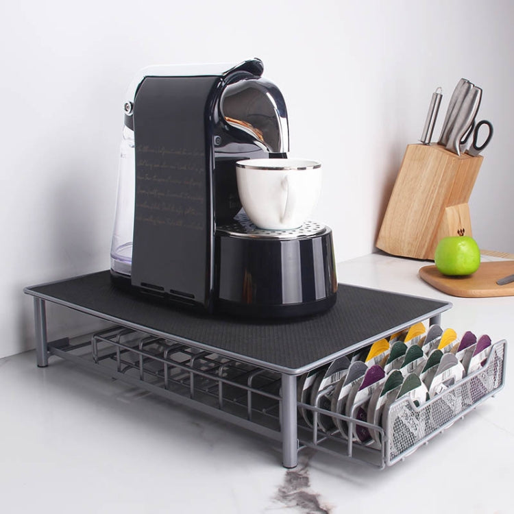 3 Rows Drawer Type Coffee Capsule Holder Organizer Can Storage 60pcs Milk Ball(Silver Gray) - free shipping - PMC TechLife - Order now!
