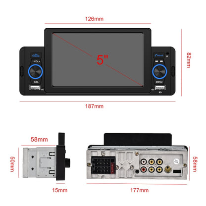 A3107 5 inches Car MP5 Wired CarPlay Universal Bluetooth Player With Microphone, Style: Standard+ 4 Lights Camera - Car MP3 & MP4 & MP5 by PMC Jewellery | Online Shopping South Africa | PMC Jewellery | Buy Now Pay Later Mobicred