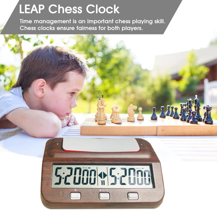 HQT101w Plastic Chess Clock Go Chess Timer(Wood Grain) - Alarm Clocks by PMC TechLife | Online Shopping South Africa | PMC TechLife | Buy Now Pay Later Mobicred