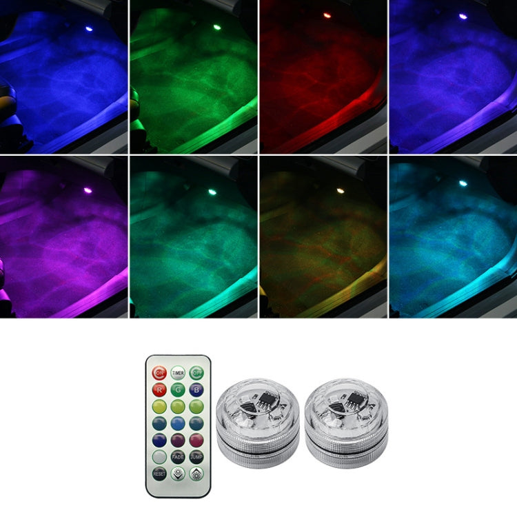 Car Modification Wireless Colorful Remote Control Atmosphere Light, Specification: 2 Lights +1 RC - Atmosphere lights by PMC TechLife | Online Shopping South Africa | PMC TechLife | Buy Now Pay Later Mobicred