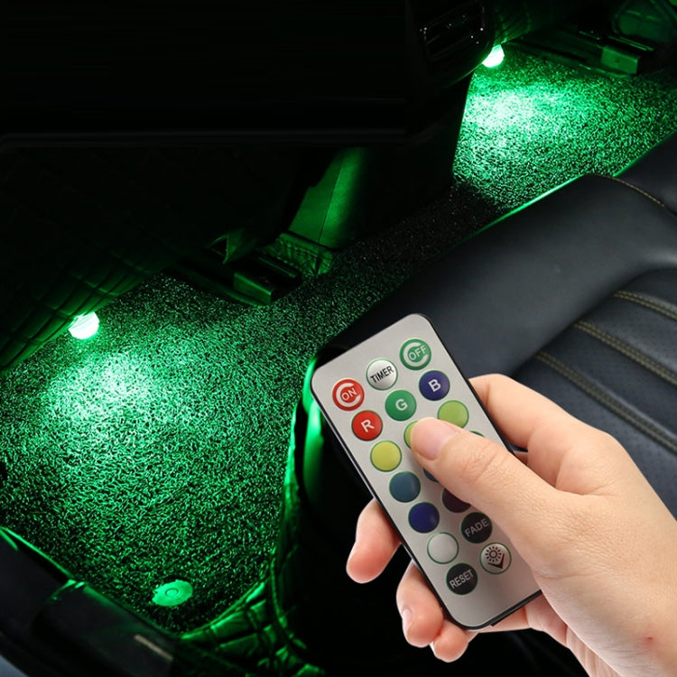 Car Modification Wireless Colorful Remote Control Atmosphere Light, Specification: 2 Lights +1 RC - Atmosphere lights by PMC TechLife | Online Shopping South Africa | PMC TechLife | Buy Now Pay Later Mobicred
