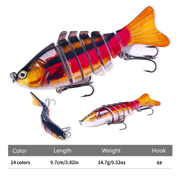 HENGJIA JM062 7 Section Fish Fake Lures VIB Minnow Fishing Lures, Size: 10cm 15g(12) - Fishing Lures by HENGJIA | Online Shopping South Africa | PMC Jewellery