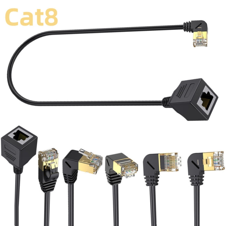 Straight Head 1m Cat 8 10G Transmission RJ45 Male To Female Computer Network Cable Extension Cable(Black) - Lan Cable and Tools by PMC Jewellery | Online Shopping South Africa | PMC Jewellery
