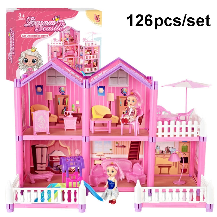 DSJ55-2 126pcs/set Children Passing Domestic Toy Doll House Princess Castle Set Simulation Disguise House - Pretend Play Toys by PMC Jewellery | Online Shopping South Africa | PMC Jewellery