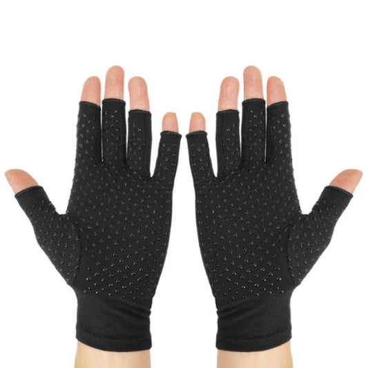 Arthritis Rehabilitation Silicone Non-slip Cycling Half Finger Gloves, Size: XL(Black) - Cycling Gloves by PMC Jewellery | Online Shopping South Africa | PMC Jewellery | Buy Now Pay Later Mobicred