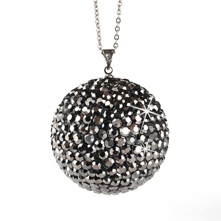 Car Diamond Crystal Ball Rearview Mirror Decoration Pendant(Shiny Black) - free shipping - PMC TechLife - Order now!