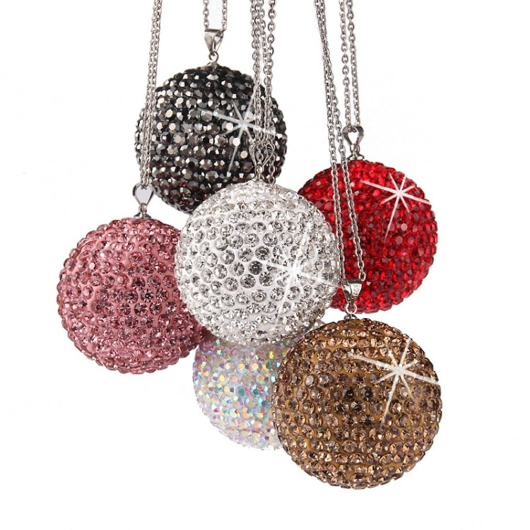 Car Diamond Crystal Ball Rearview Mirror Decoration Pendant(Red) - Ornaments by PMC TechLife | Online Shopping South Africa | PMC TechLife | Buy Now Pay Later Mobicred