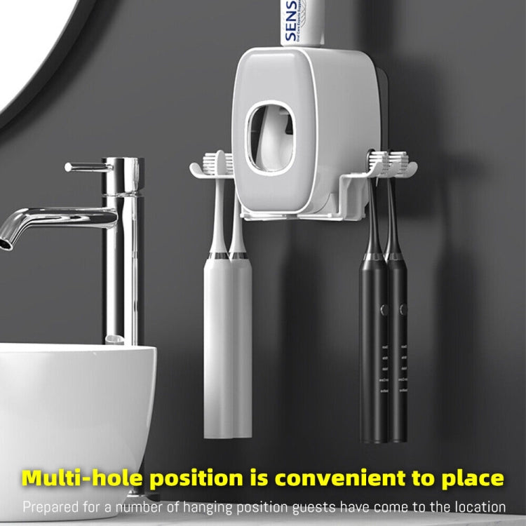 Couple Wall Mounted Toothbrush Holder Automatic Squeeze Toothpaste Device,Spec: Ordinary Black - Toothpaste Squeezing Device by PMC Jewellery | Online Shopping South Africa | PMC Jewellery