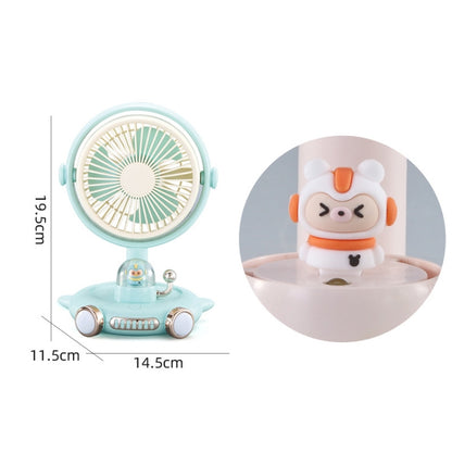 Household Cute Pet Fan USB Desktop Night Light Fan(Apricot) - Electric Fans by PMC Jewellery | Online Shopping South Africa | PMC Jewellery | Buy Now Pay Later Mobicred