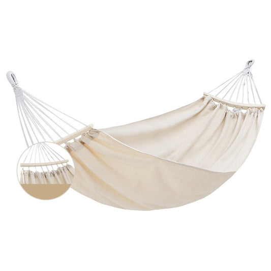 KLY829 Camping Indoor Hammock Outdoor Swing, Style: Double Reinforcement Anti-rollover Beige - Hammocks by PMC Jewellery | Online Shopping South Africa | PMC Jewellery