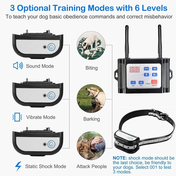 Outdoor Wireless Electronic Pet Fence Night Reflective Collar, Specification: One for  Three(UK Plug) - Training Aids by PMC TechLife | Online Shopping South Africa | PMC TechLife | Buy Now Pay Later Mobicred