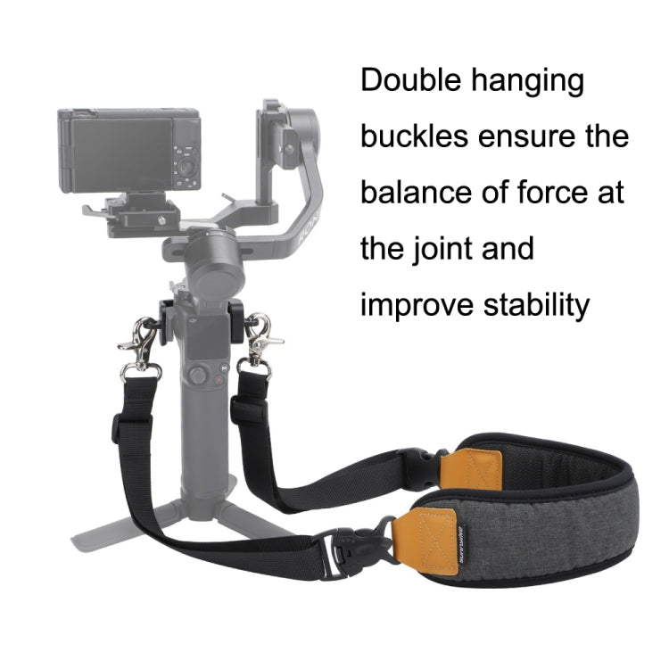 For DJI RS3 Mini Sunnylife RO-GS560 Lanyard Handheld Gimbal Double Buckle Comfortable Shoulder Strap Accessories(Black) -  by Sunnylife | Online Shopping South Africa | PMC Jewellery | Buy Now Pay Later Mobicred