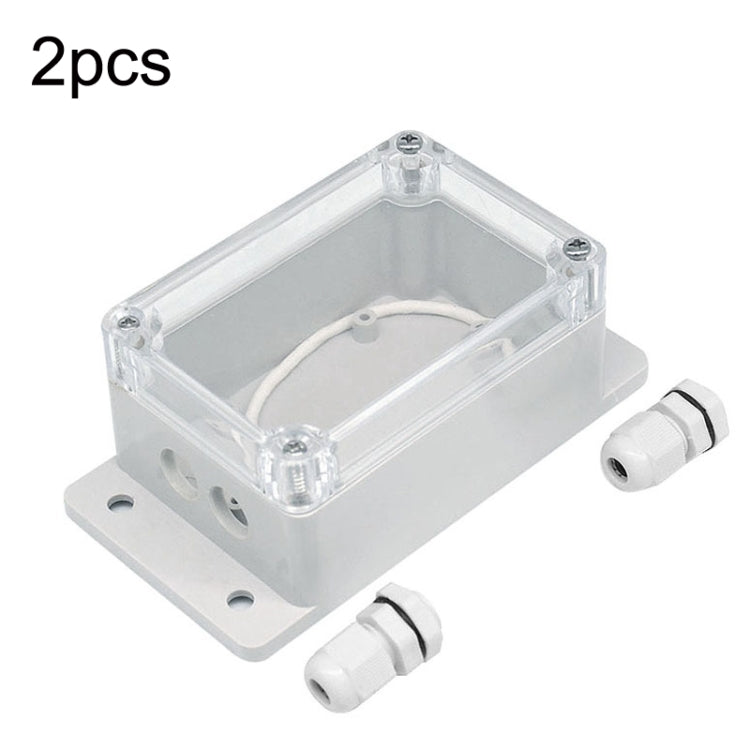 2pcs Switch Modified Part IP66 Waterproof Shell Transparent Upper Hole PG7+Wiring Port - Smart Switch by PMC Jewellery | Online Shopping South Africa | PMC Jewellery | Buy Now Pay Later Mobicred