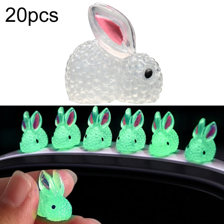 20pcs Large Car Luminous Rabbit Ornament Car Interior Decoration Supplies - Ornaments by PMC Jewellery | Online Shopping South Africa | PMC Jewellery | Buy Now Pay Later Mobicred