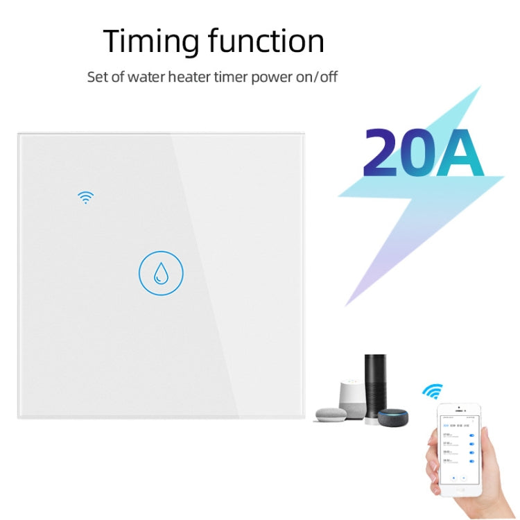 ZigBee 20A Water Heater Switch White High Power Time Voice Control EU Plug - Smart Switch by PMC TechLife | Online Shopping South Africa | PMC TechLife | Buy Now Pay Later Mobicred