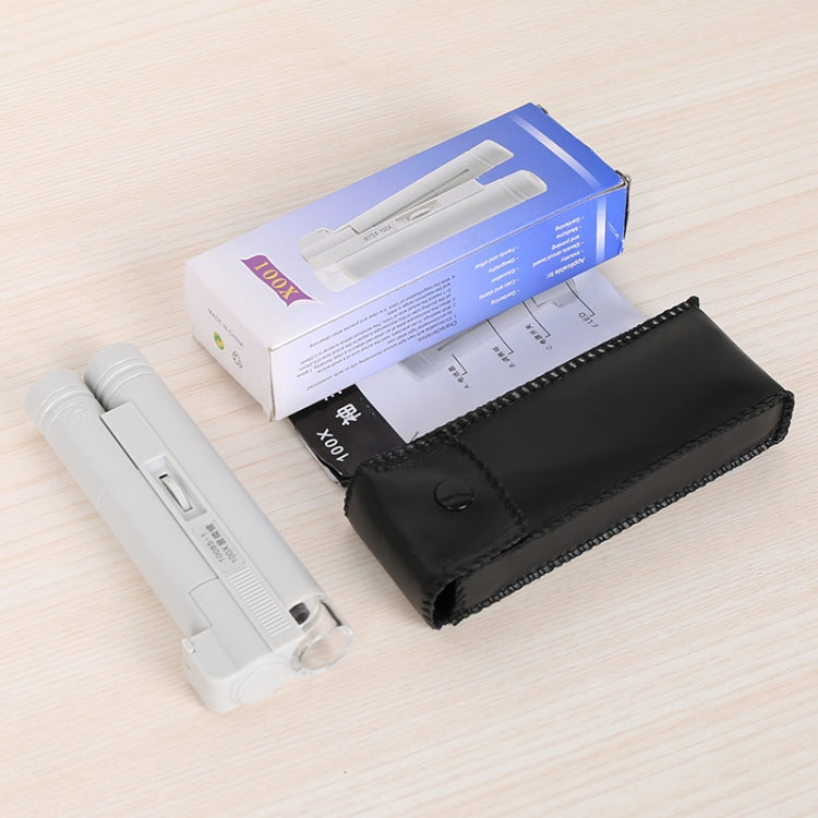 10085-1 100X Double Tube Microscope With LED Light Identification Magnifier - free shipping - PMc TechLife - Order now!