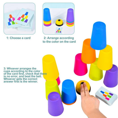 Mixed Colors Quick Stack Cups Speed Training Sports Stacking Cups With Card,Spec: Double  Person - Early Education Toys by PMC Jewellery | Online Shopping South Africa | PMC Jewellery