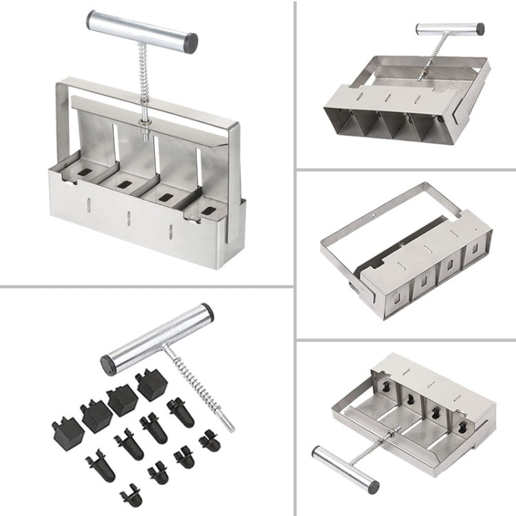 Handheld Seedling Soil Blocker Makes Four 2 by 2 Inches Soil Blocks for Garden Prep(Square) - Garden Hand Tools by PMC TechLife | Online Shopping South Africa | PMC TechLife