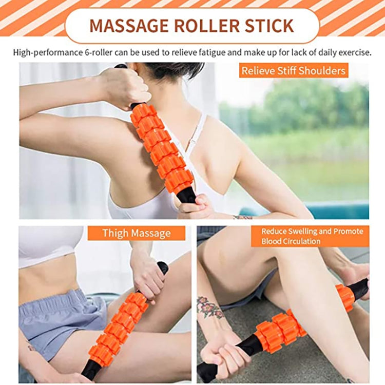 6pcs/set Crescent Hollow Foam Roller Yoga Column Set Fitness Muscle Relaxation Massager Set(45cm Purple) - Yoga Blocks by PMC Jewellery | Online Shopping South Africa | PMC Jewellery