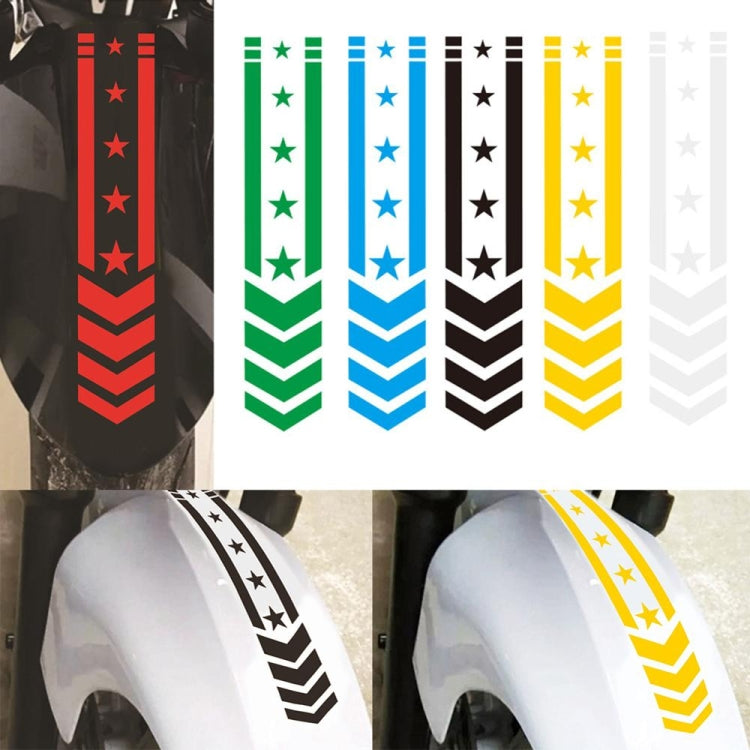 10pcs Motorcycle Car Fender Reflective Sticker Modified Decorative Waterproof Sticker Arrow Star(Black) - Decorative Sticker by PMC TechLife | Online Shopping South Africa | PMC TechLife | Buy Now Pay Later Mobicred