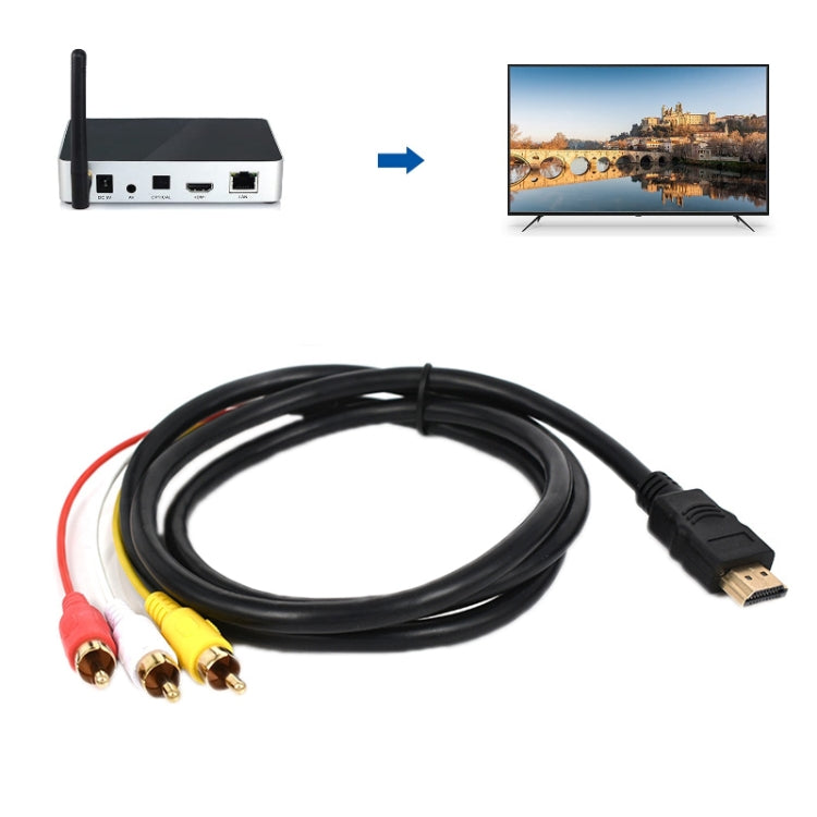 HDMI To AV/3RCA TV Audio Video Cable(1.5m) - free shipping - PMC TechLife - Order now!