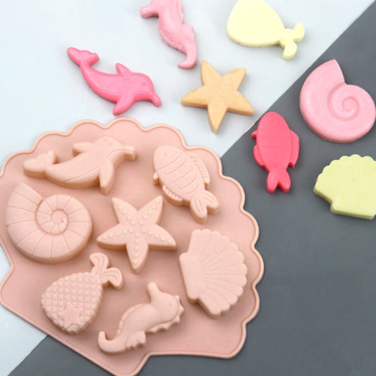 Marine Fish Series Shape Food Grade Silicone Cake Mold Plaster Painting Mold(Color Random Delivery) - Food Molds by PMC Jewellery | Online Shopping South Africa | PMC Jewellery