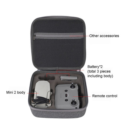 For DJI Mavic Mini 2 Dual Battery Storage Bag Handheld Protective Case(Light Grey) - Backpacks & Bags by PMC Jewellery | Online Shopping South Africa | PMC Jewellery | Buy Now Pay Later Mobicred