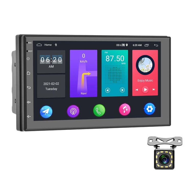 A2797 7 Inch Android WiFi 2+32G Central Control Large Screen Universal Car Navigation Reversing Video Player, Style: Standard+12Lights Camera - Car MP3 & MP4 & MP5 by PMC Jewellery | Online Shopping South Africa | PMC Jewellery | Buy Now Pay Later Mobicred