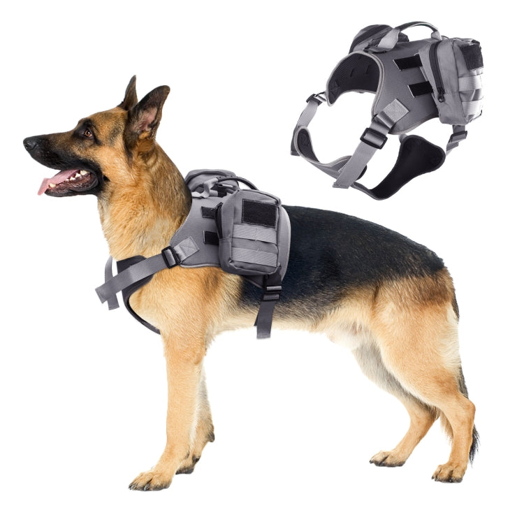 Dog Explosion-proof Chest Strap With Detachable Combination Backpack, Size: S(Grey) - Leashes & Chest Strap by PMC TechLife | Online Shopping South Africa | PMC TechLife | Buy Now Pay Later Mobicred