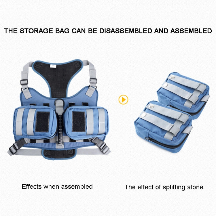Dog Explosion-proof Chest Strap With Detachable Combination Backpack, Size: S(Grey) - Leashes & Chest Strap by PMC TechLife | Online Shopping South Africa | PMC TechLife | Buy Now Pay Later Mobicred