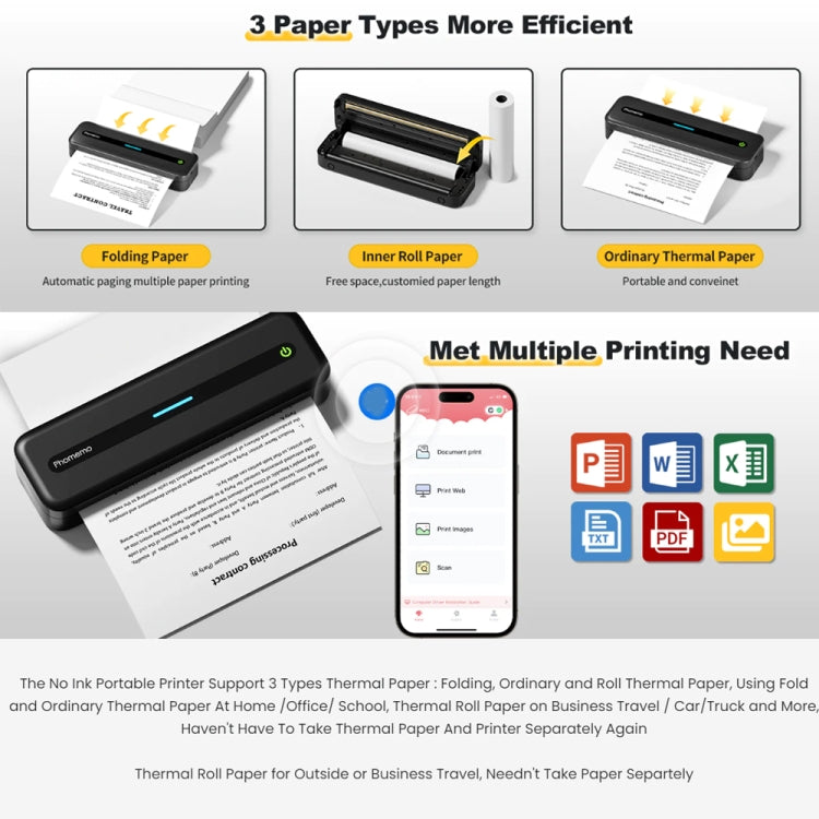 Phomemo M832 300dpi Wireless Thermal Portable Printer, Size: Letter Version(Purple) - free shipping - PMC TechLife - Order now!