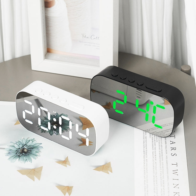 6637 LED Digital Display Temperature Electronic Clock Desktop Mirror Alarm Clock(White White Light) - Alarm Clocks by PMc TechLife | Online Shopping South Africa | PMc TechLife | Buy Now Pay Later Mobicred