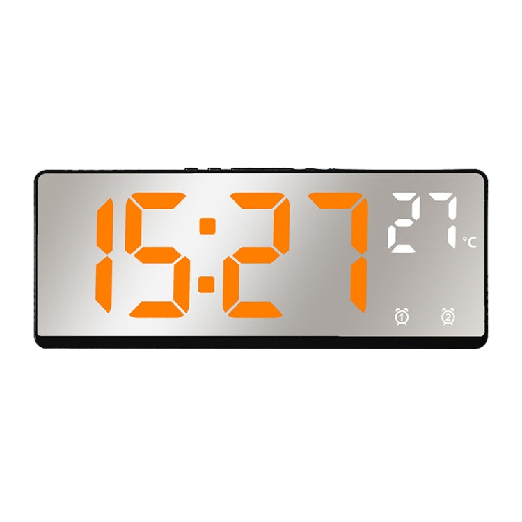 6631 LED Digital Display Multifunctional Electronic Clock Desktop Temperature Mirror Alarm Clock(Orange Light) - Alarm Clocks by PMc TechLife | Online Shopping South Africa | PMc TechLife | Buy Now Pay Later Mobicred