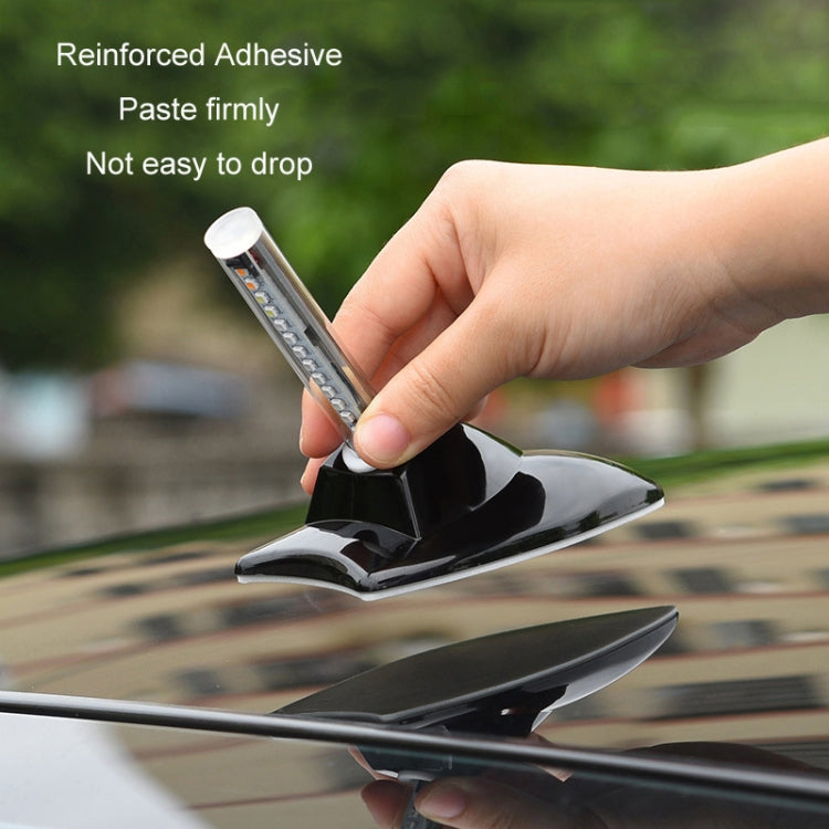 Car Solar Shark Fin With Antenna LED Warning Light, Specification: Black with Remote Control - Warning Lights by PMC TechLife | Online Shopping South Africa | PMC TechLife | Buy Now Pay Later Mobicred