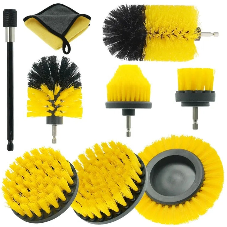 WRS-DS19 9 in 1 Electric Drill Crevice Cleaning Brushes Car Wash Tools Set(9pcs/set) - Car Washer & Accessories by PMC Jewellery | Online Shopping South Africa | PMC Jewellery | Buy Now Pay Later Mobicred